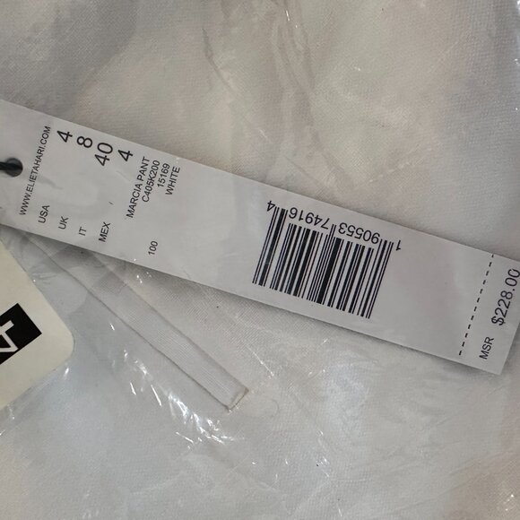 Brand New Ellie Tahari Marcia Skinny Pants - WHITE - Sz. 4 - Picture 5 of 6